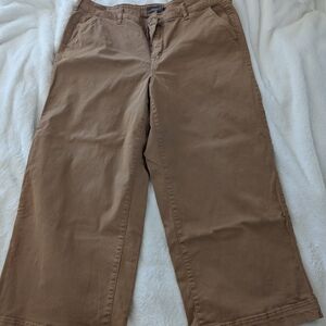 Torrid Brown Cropped Wide-legged Ankle Pants